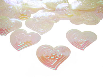 iridescent heart confetti